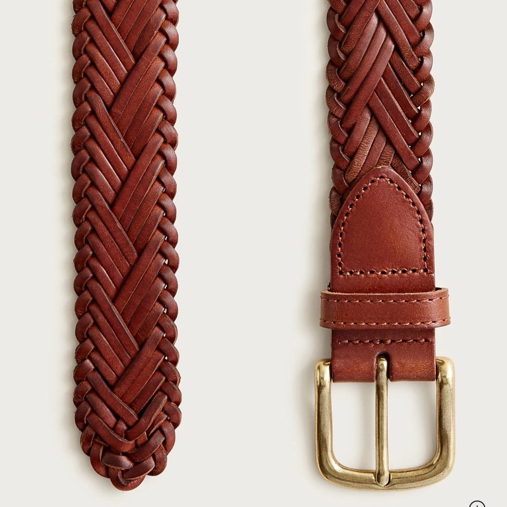 J. Crew leather belt with square brass buckle